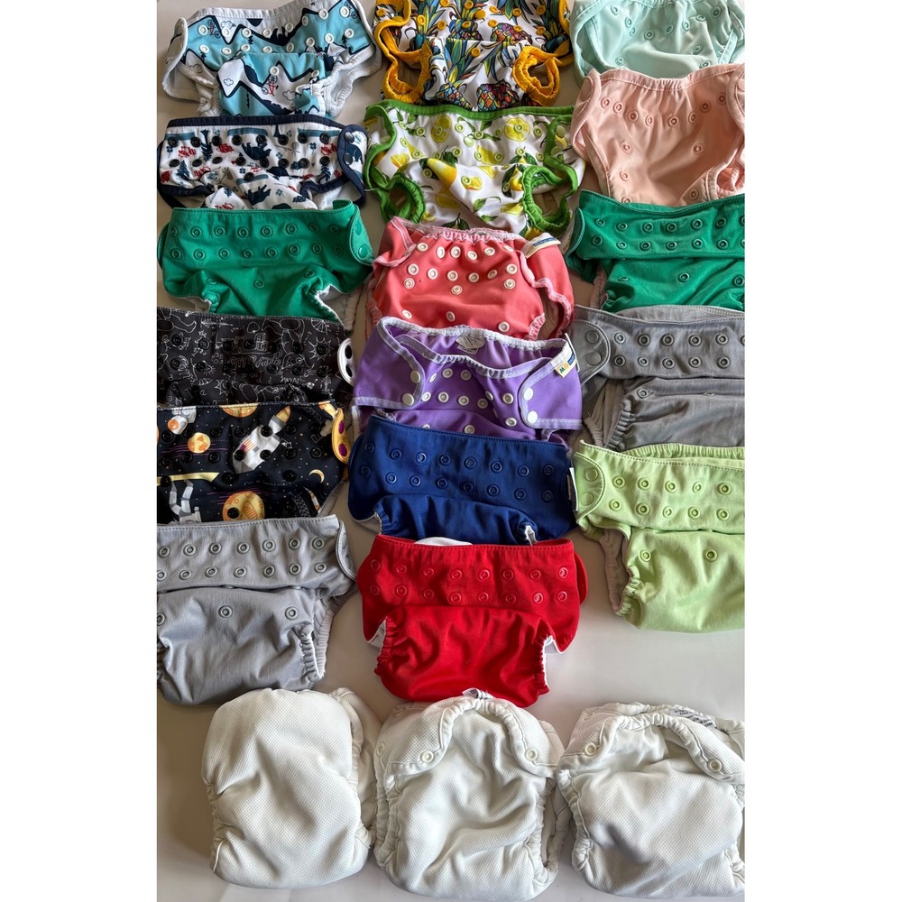 Cloth Diaper Lot bumGenius Mother-ease Petite Crown Covers & Inserts 21 One Szpc